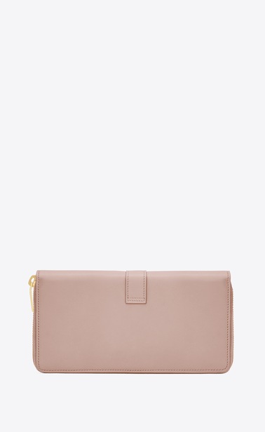 YSLジップウォレット(ラージ / パウダーピンクレザー)